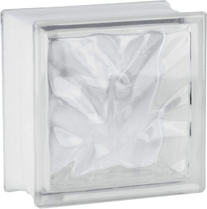 Fuchs Design 4 Stück Glassteine Wolke Klar 1-seitig satiniert 19x19x10 cm, 1-seitig satiniert 19x19x