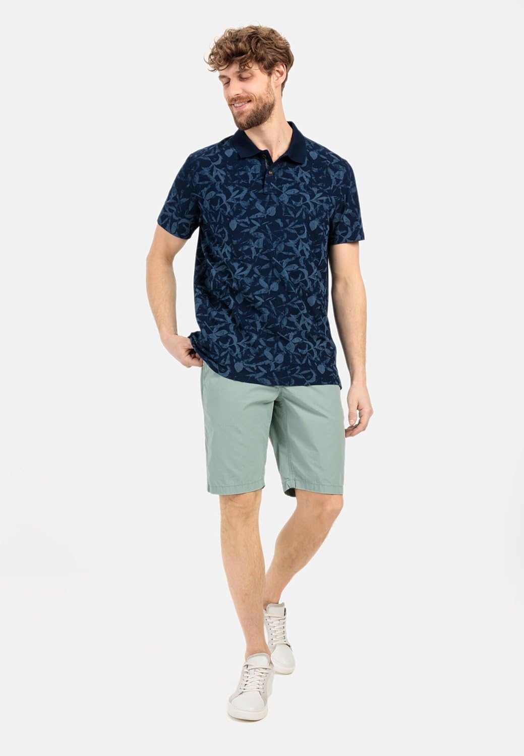 camel active Chino Shorts Aus Reiner Baumwolle - Hose 38 Blau-grün, 38 Blau-grün