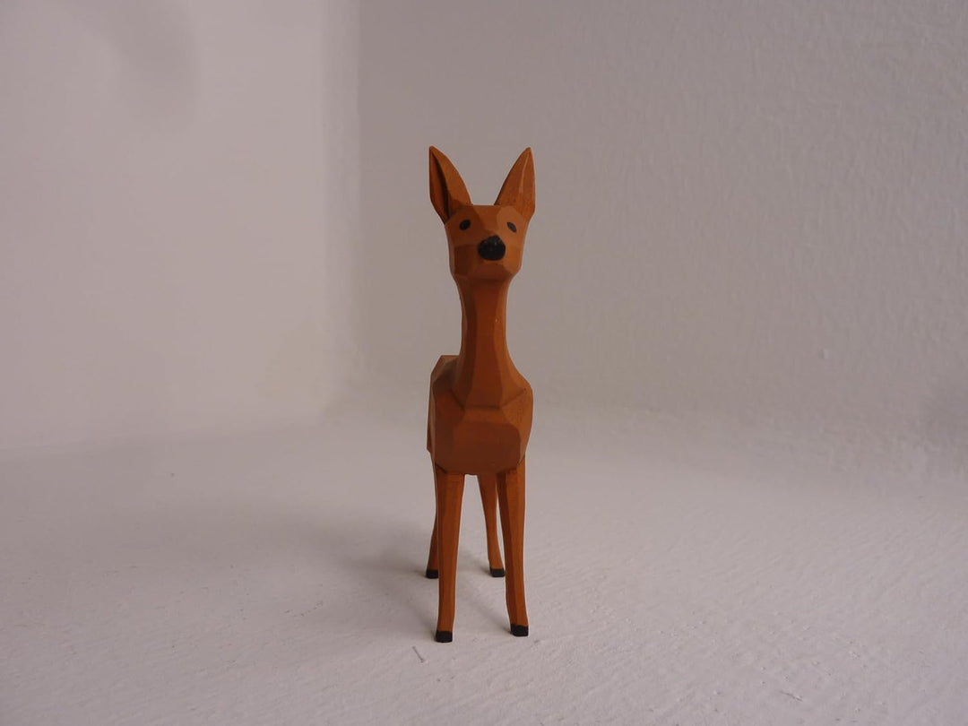 Reh stehend mit Baumwollbeutel Krippenfigur