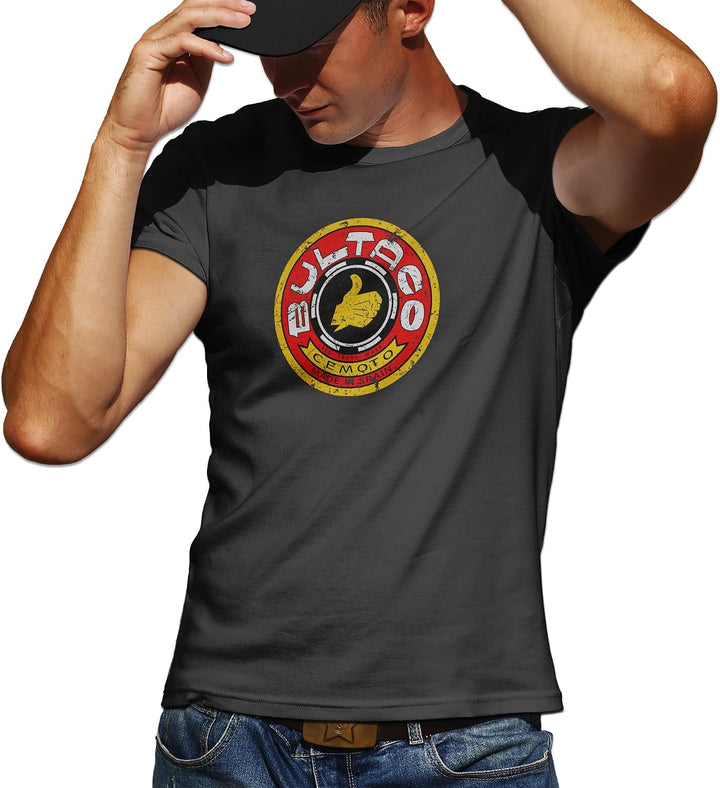 T-Shirt Bultaco Vintage Kult Motorrad Biker Motorradfahrer XXL Gray Dark, XXL Gray Dark