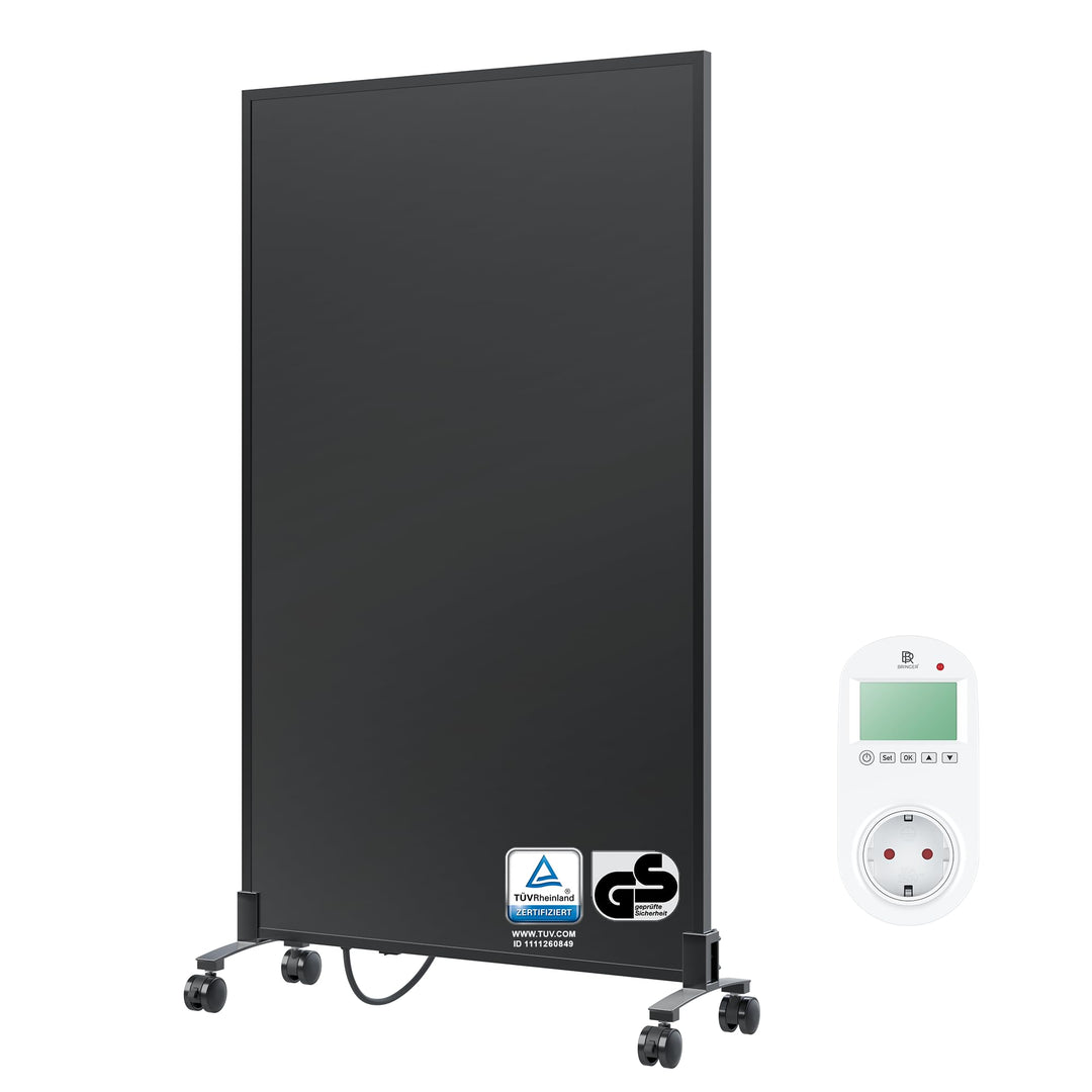 BR Bringer Infrarotheizung Standgerät - 600 Watt - Energiesparend - Mobile Elektroheizung mit Standf
