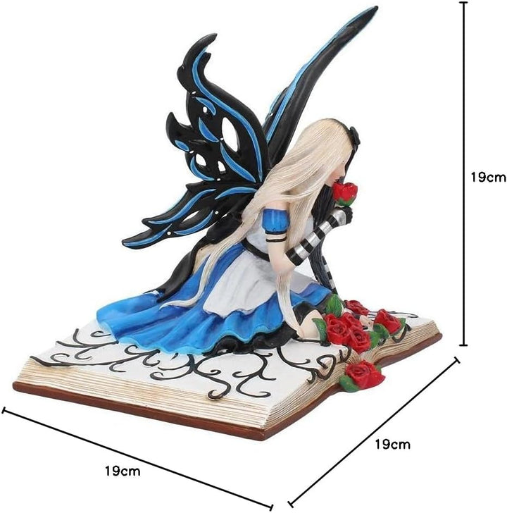 Nemesis Now B3316J7 Alice 19 cm Figur, Harz, Blau, Einheitsgrösse