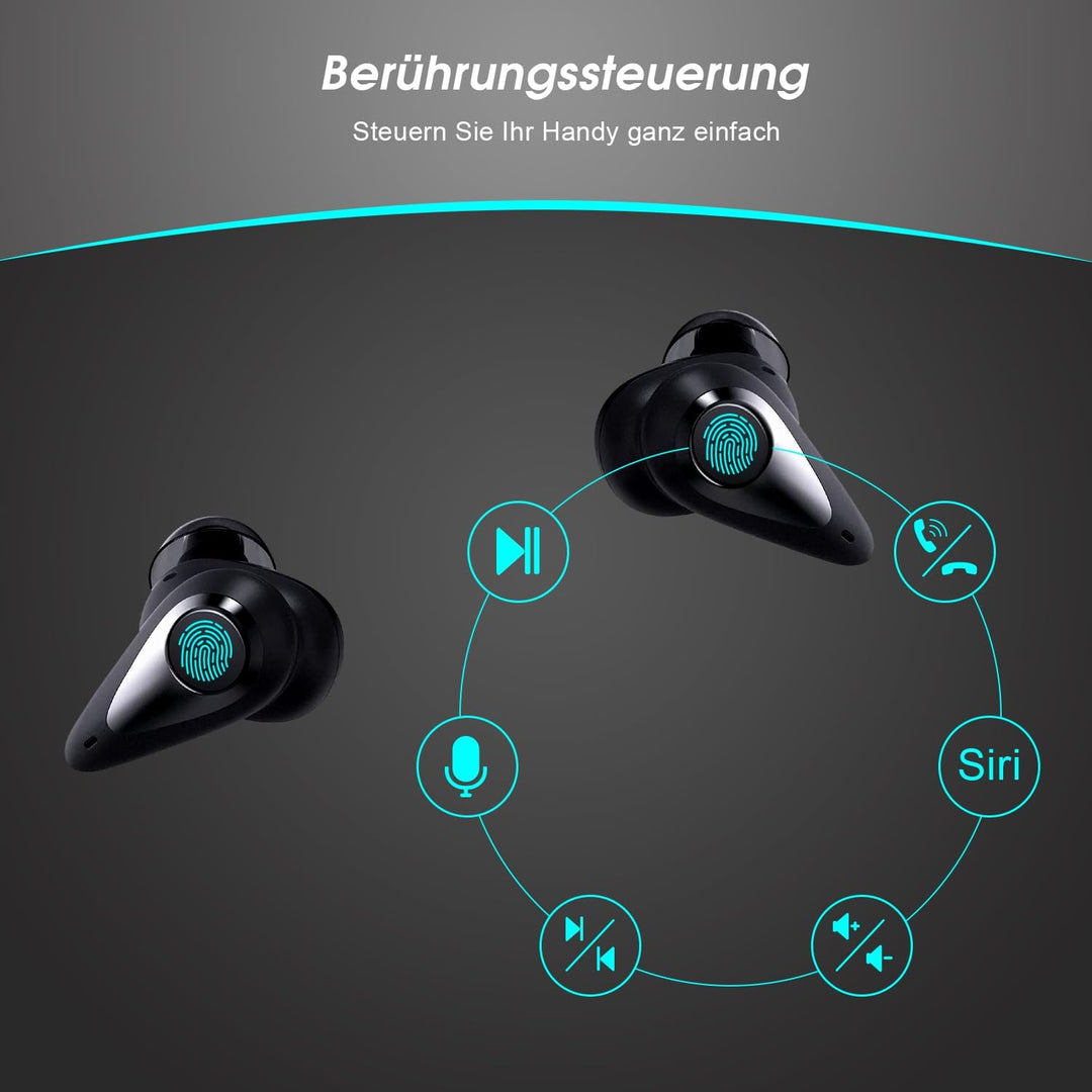 August Bluetooth Kopfhörer In Ear EP810 - Bluetooth 5.0 Kabellose Earbuds mit Mikrofon Berührungsste