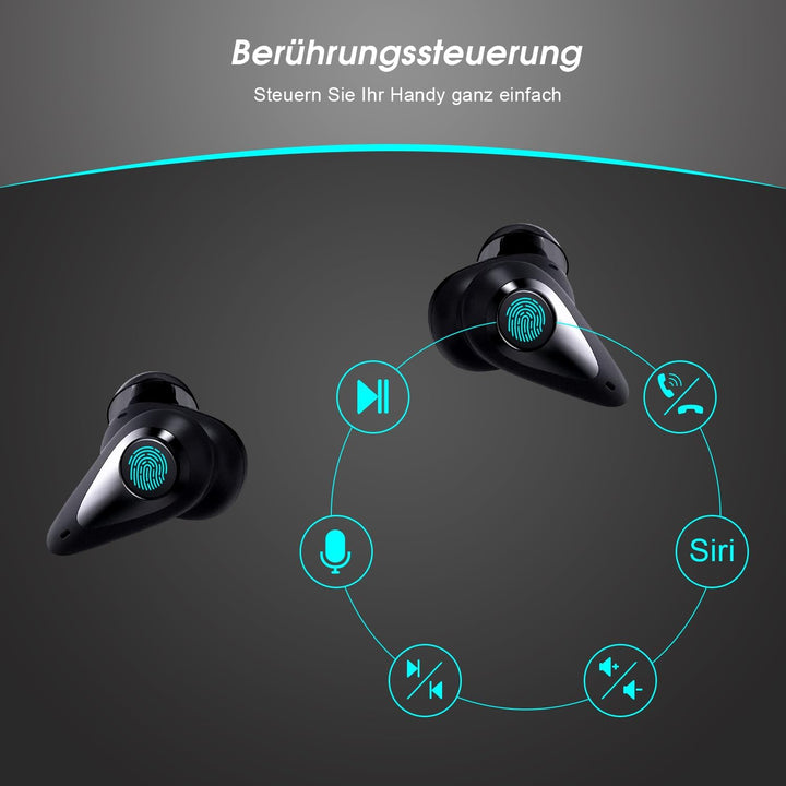 August Bluetooth Kopfhörer In Ear EP810 - Bluetooth 5.0 Kabellose Earbuds mit Mikrofon Berührungsste