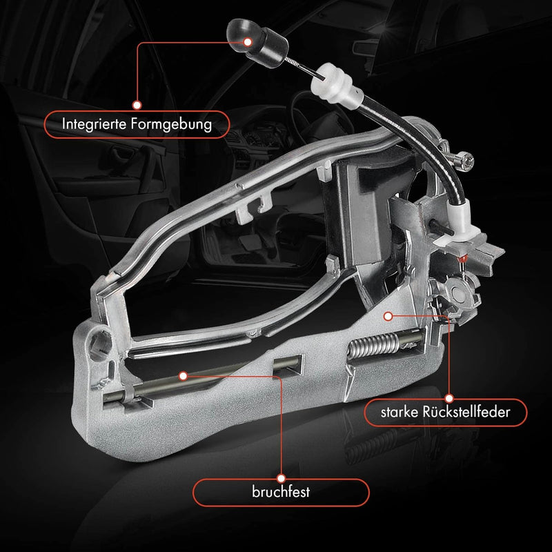 Frankberg 4x Türgriff Türgriffträger Lagerbügel Griffträger Vorne und Hinten Kompatibel mit X5 E53 S