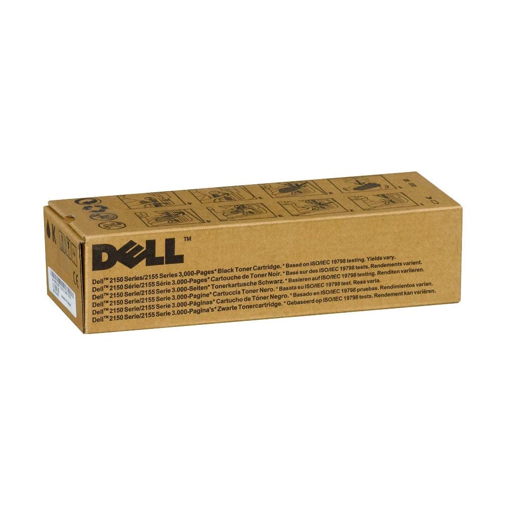 Dell 2150cn/cdn & 2155cn/cdn High Capacity Black Toner - Kit ca. 3.000 Seiten Schwarz XL, 3.000 Seit