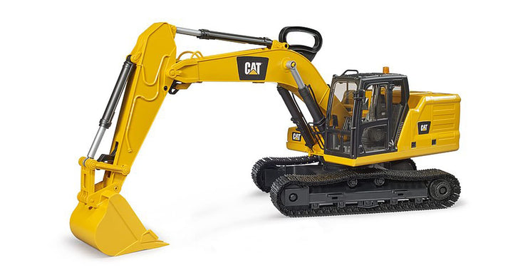 bruder 02483 - Cat Schaufelbagger - 1:16 Baustelle Baufahrzeug Löffelbagger Arbeiter bworld Baumasch