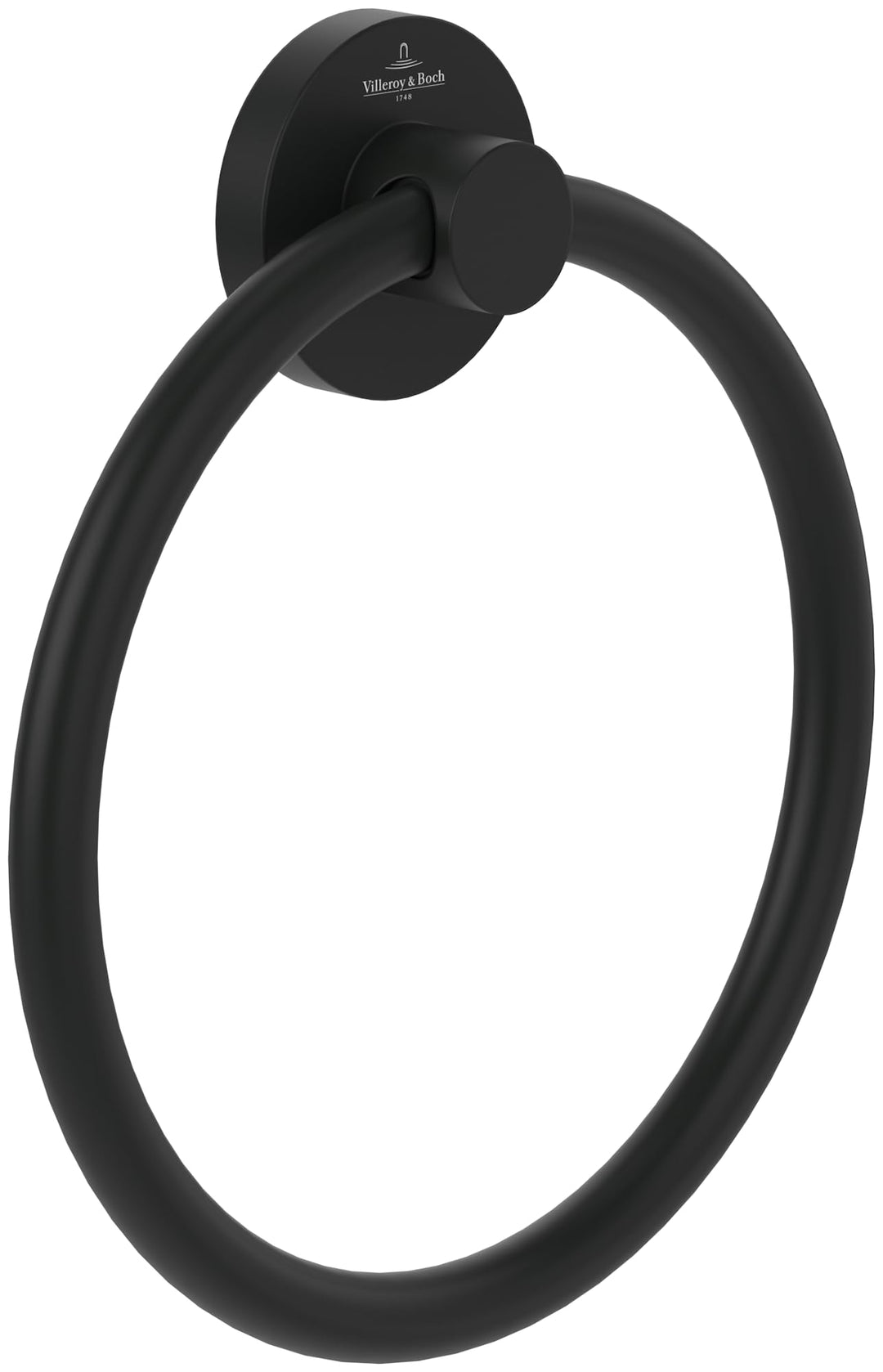 Villeroy & Boch Elements Tender Handtuchhalter, Handtuchring aus Zink für Wandmontage im Bad, Gästeh