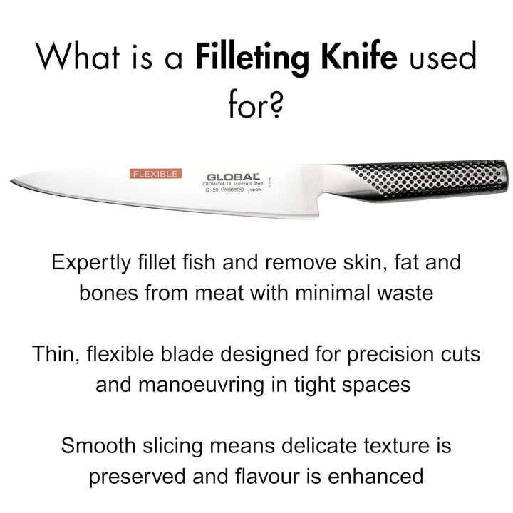 Global G-20 Flexibles Filetiermesser 21cm