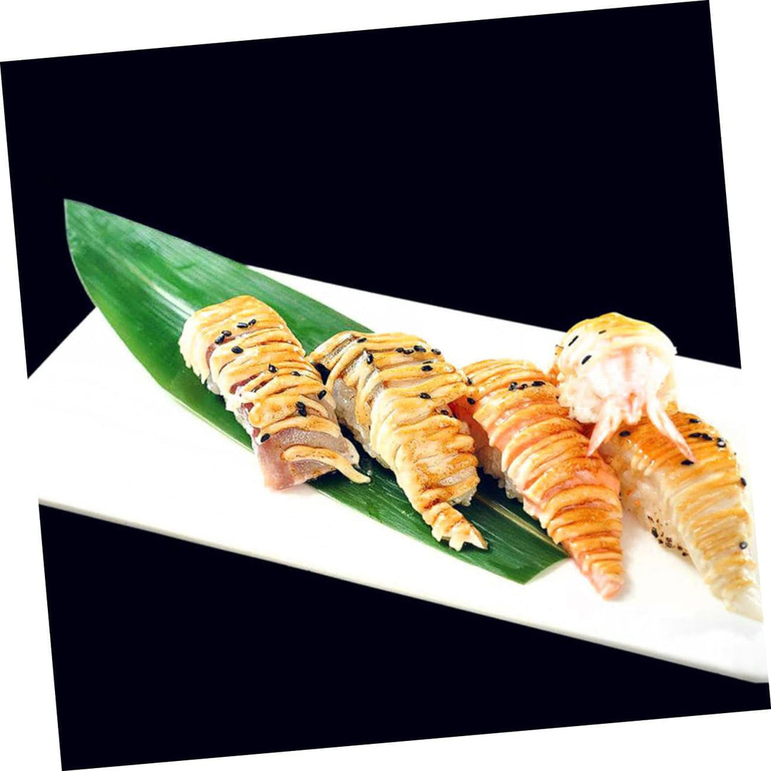 BESPORTBLE 100stücke Bambusblätter Dekoblatt Japanische Essensmatte Sushi Rollmaschine Sashimi Dekob