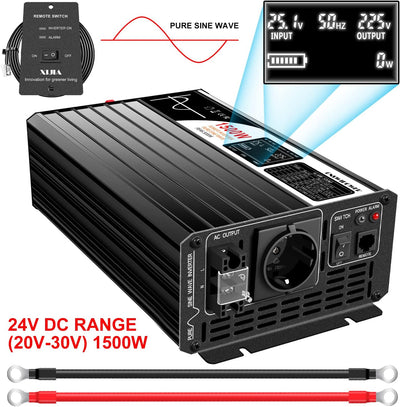 XIJIA LCD-display xijia Wechselrichter 24V reine Sinuswelle zu AC 230V 50Hz LCD-Anzeige Solarenergie