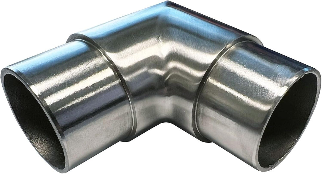 Geländer Eckbogen V2A Bogen 90 Grad Rohr 42,4x2mm Edelstahl Steckfitting Ecke