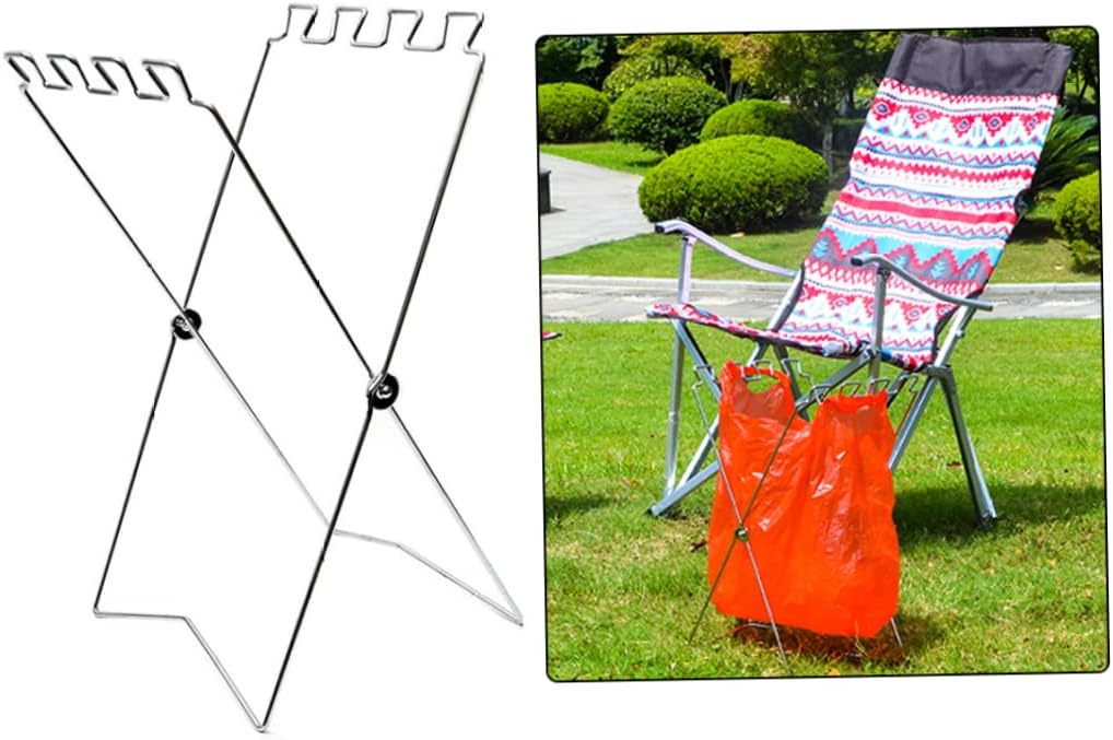 Müllbeutelhalter tragbarer Mülleimer Rack Klapper Müllhalter Ständer zum Camping-Müllhalter mit mehr