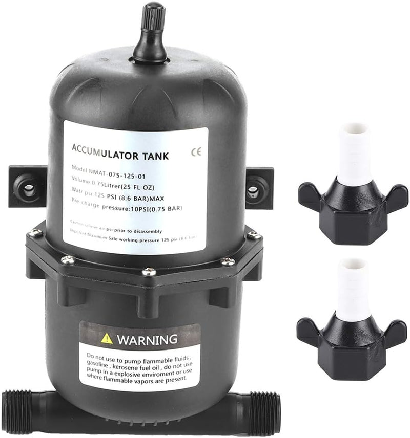 TKSE Mini Drucktank, Akkumulator Drucktank Wasserpumpe Durchflussregelung 0,75L 125 PSI wasserdicht