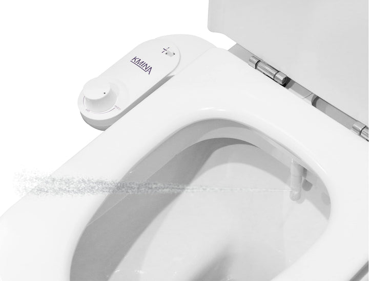 KMINA - Bidet Aufsatz für Toilette Kaltwasser 80 cm, Toilettensitz, WC Dusche, Nicht Elektrisch, Wei