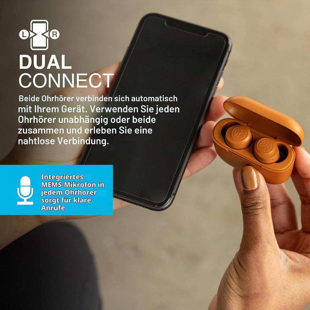 JLab Go Air Pop+ In Ear Kopfhörer kabellos Bluetooth, True Wireless Kopfhörer, 35+ Std Headphones, k