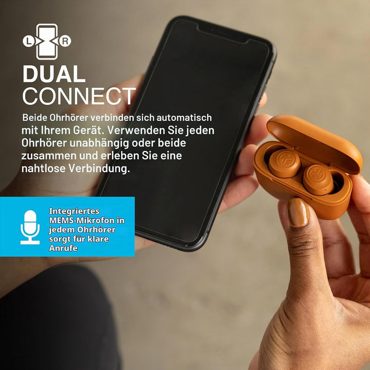 JLab Go Air Pop+ In Ear Kopfhörer kabellos Bluetooth, True Wireless Kopfhörer, 35+ Std Headphones, k
