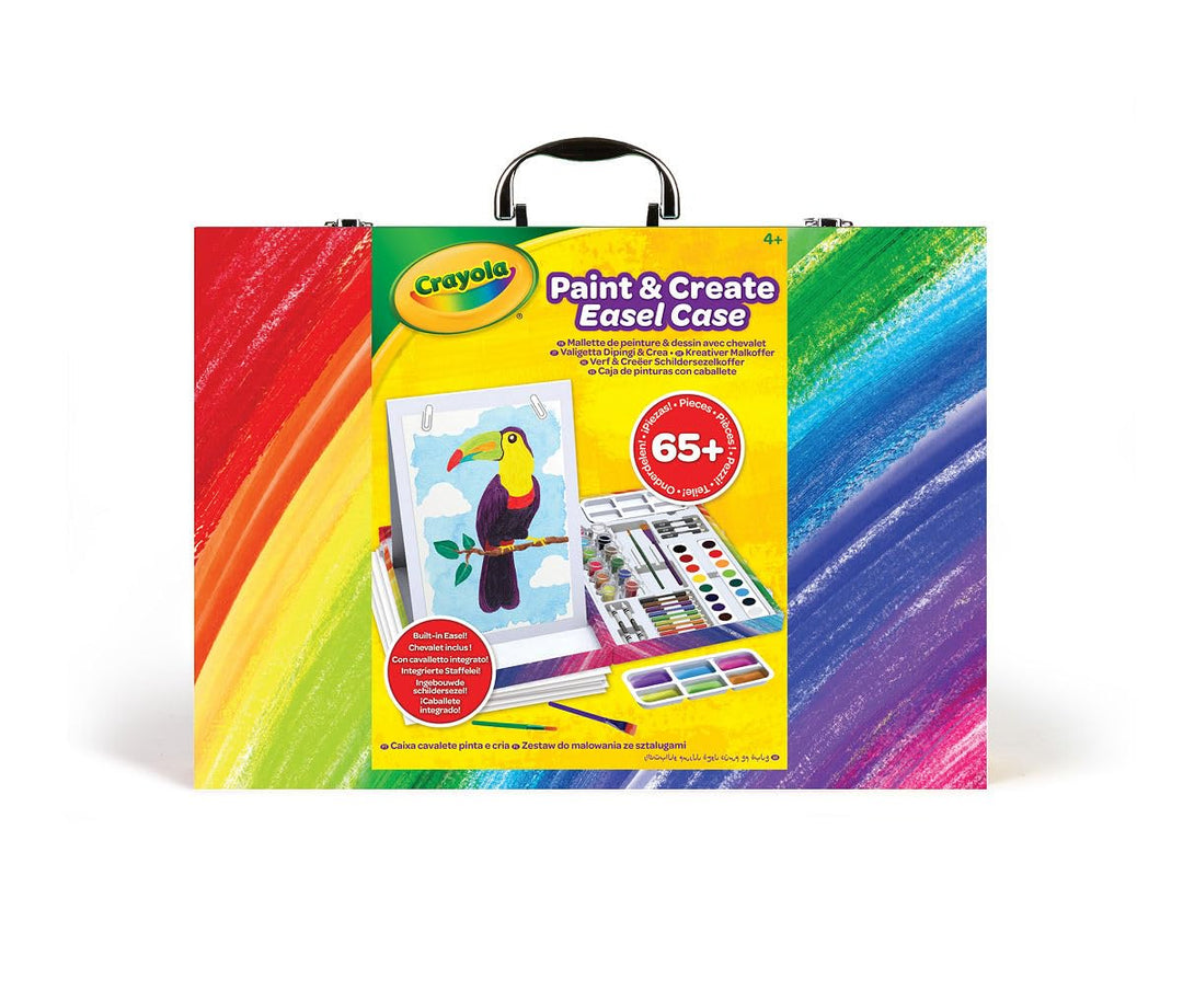 CRAYOLA Paint & Create Malkoffer für Kinder, Kinderfarbenset mit Aquarellfarben zum Malen & Gestalte