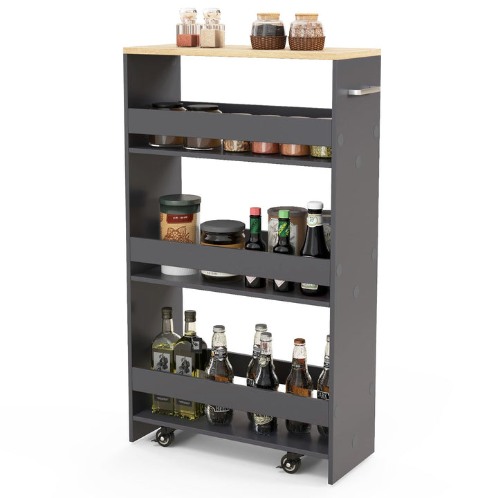 GIANTEX Nischenregal 20 cm Breit, Küchenregal Küchenschrank Küchenwagen Klein, Nischenschrank Nische