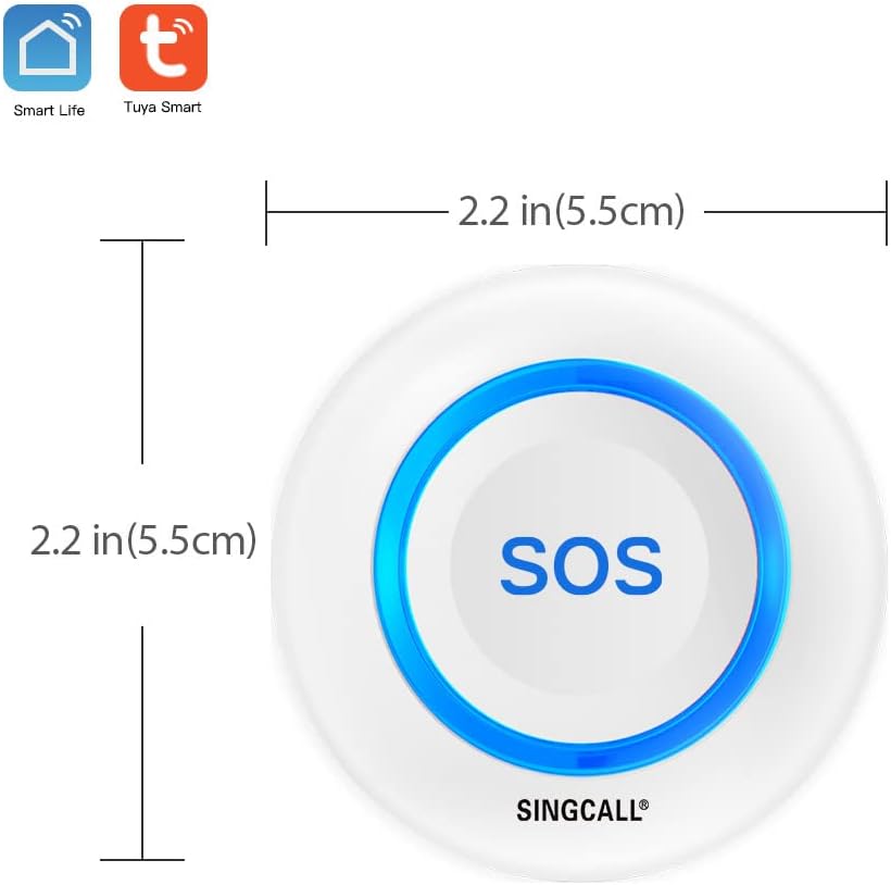 SINGCALL Tuya WiFi Smart SOS-Notrufknopf für Senioren, Kinder, Persönlicher Alarm für ältere Patient