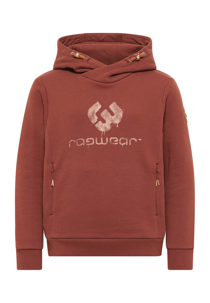 Ragwear Esam Jungen Sweatshirt Hoodie Kapuzenpullover Sweater Pullover Shirt Kinder Sweat, 128 Terra