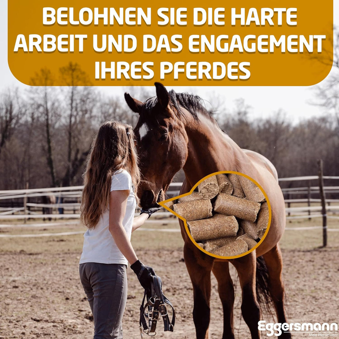 Eggersmann Mein Pferdefutter - Lecker Bricks Karotte 25 kg - Leckerlies für Pferde und Ponies zur Be
