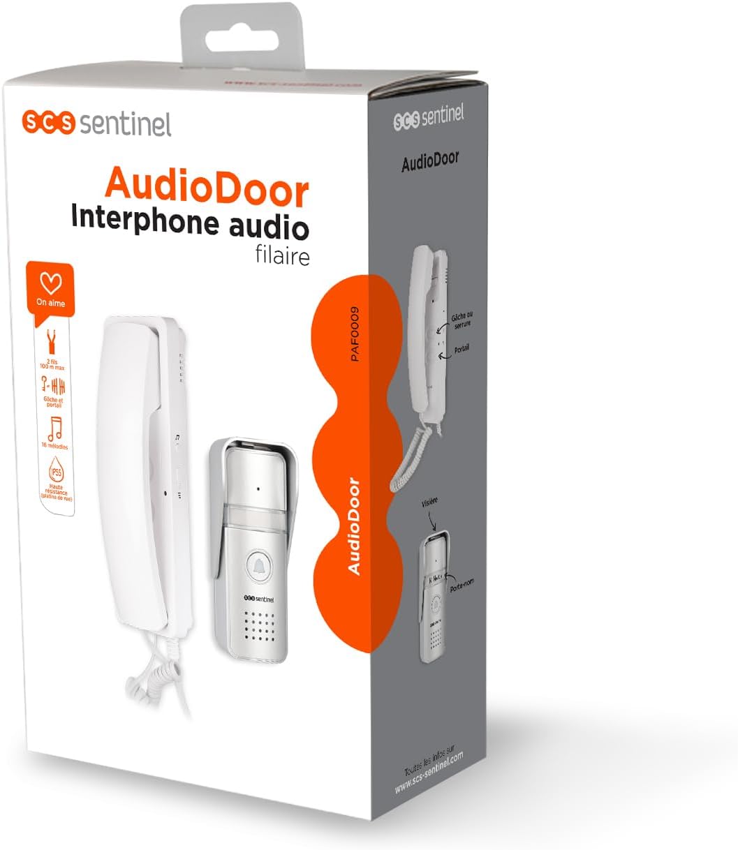SCS Sentinel, PAF0009, Gegensprechanlage mit Audio, kabelgebunden, Türöffner mit Anschlusskabel, 1 S