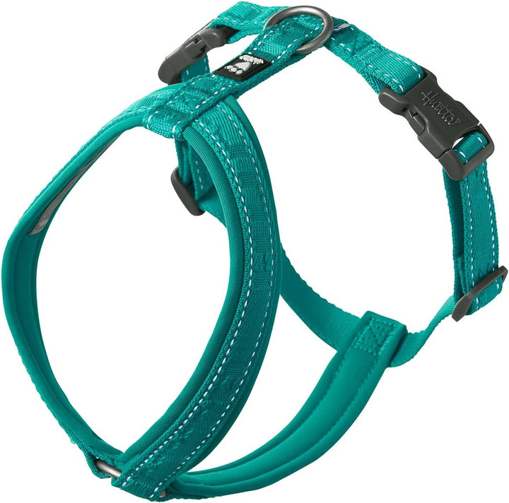 Hurtta Casual Y-Geschirr ECO Komfortables nachhaltiges Hundegeschirr (Peacock, 35-45 cm) 35-45 cm Pe