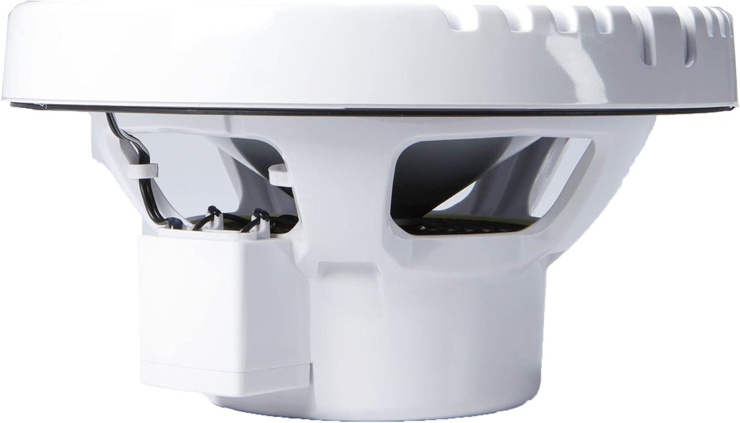 Hertz HMX 6.5 LD-TW – 165-mm Marine-Koaxiallautsprecher-Paar weiss mit integrierter RGB-LED-Beleucht