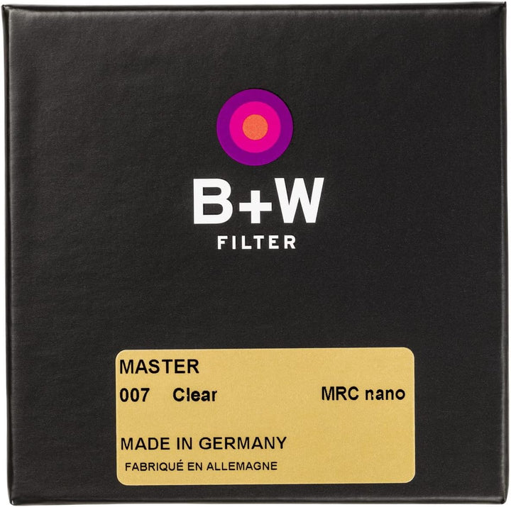 B+W Schutz-Filter, Clear Filter MRC Nano Master 55mm (16x vergütet, Slim, Premium), Black, 1101521