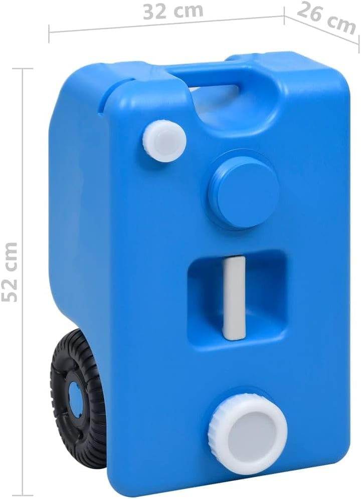 vidaXL Camping Wassertank mit Rollen Wohnwagen Wohnmobil Roll Tank Abwasser Behälter Frischwasser Wa