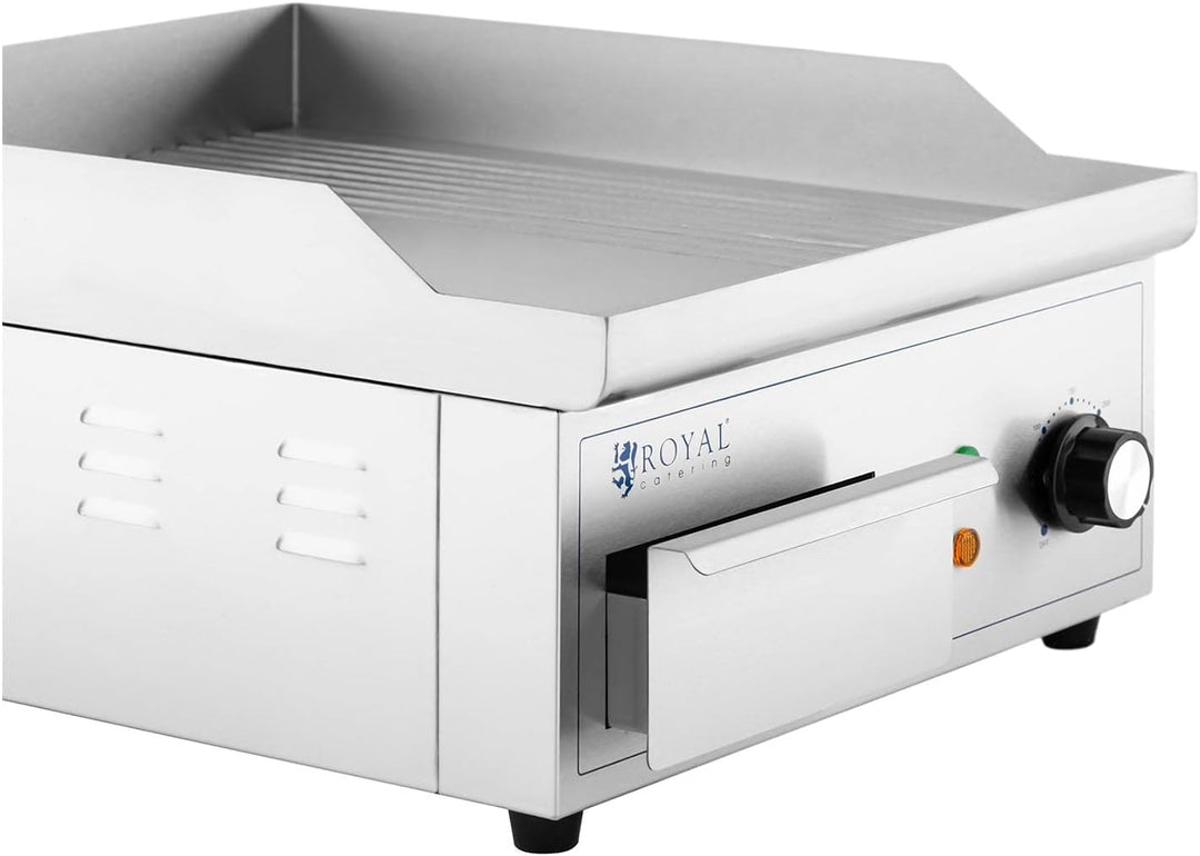Royal Catering RCPG45-M Elektro Grillplatte 360 x 380 mm gerippt und glatt 2.000 W Elektrogrill Gril