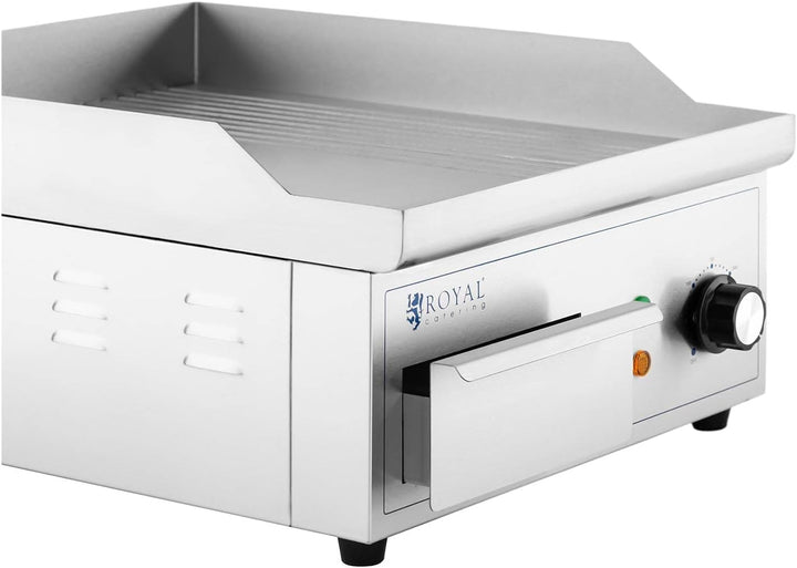 Royal Catering RCPG45-M Elektro Grillplatte 360 x 380 mm gerippt und glatt 2.000 W Elektrogrill Gril