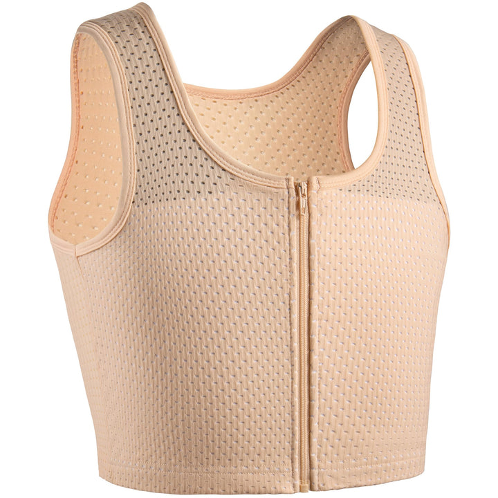 XUJI Brust Binder Atmungsaktive Kompression Binder mit Reissverschluss für Transgender, FTM, Tomboy,