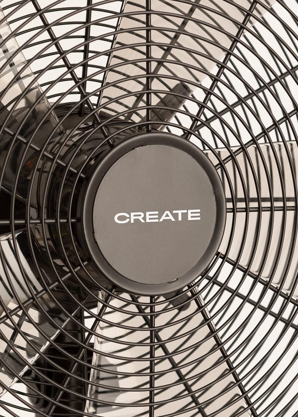 CREATE | AIR STAND WOOD/Standventilator mit Oszillation/schwarz und dunkle Holz/Retro-Stil, 3 Geschw