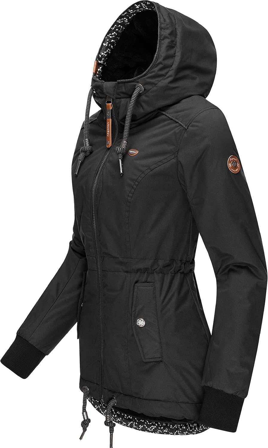 Ragwear Damen Winterjacke Outdoorjacke mit Kapuze YM-Danka XS-6XL S Black21, S Black21