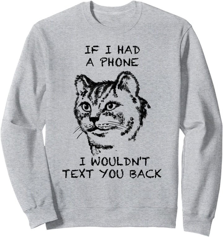American Curl Lustige Katze Zitat Hand gezeichnete Kunst Sweatshirt