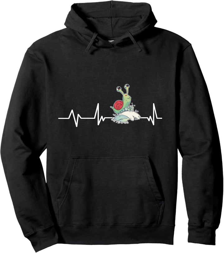 Surfer Schnecke Herzschlag Geschenk Schnecke Pullover Hoodie