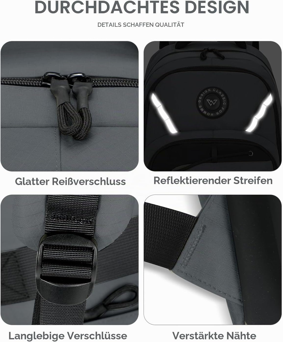 Amythe 2026 Schulrucksack Jungen Teenager, Gross Rucksack Schule Oberstufe Schultasche Junior mit Re