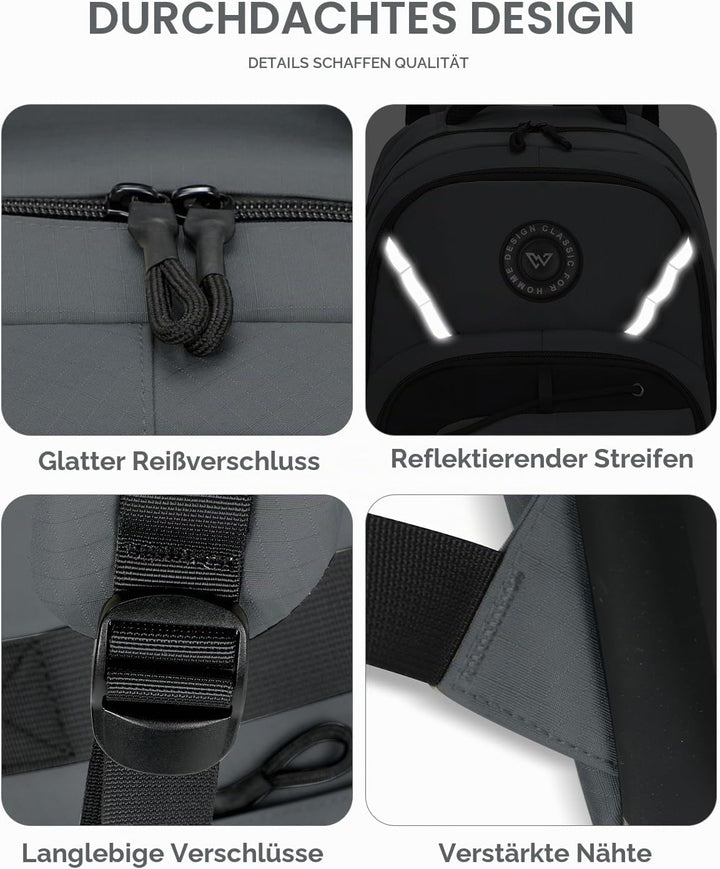 Amythe 2026 Schulrucksack Jungen Teenager, Gross Rucksack Schule Oberstufe Schultasche Junior mit Re