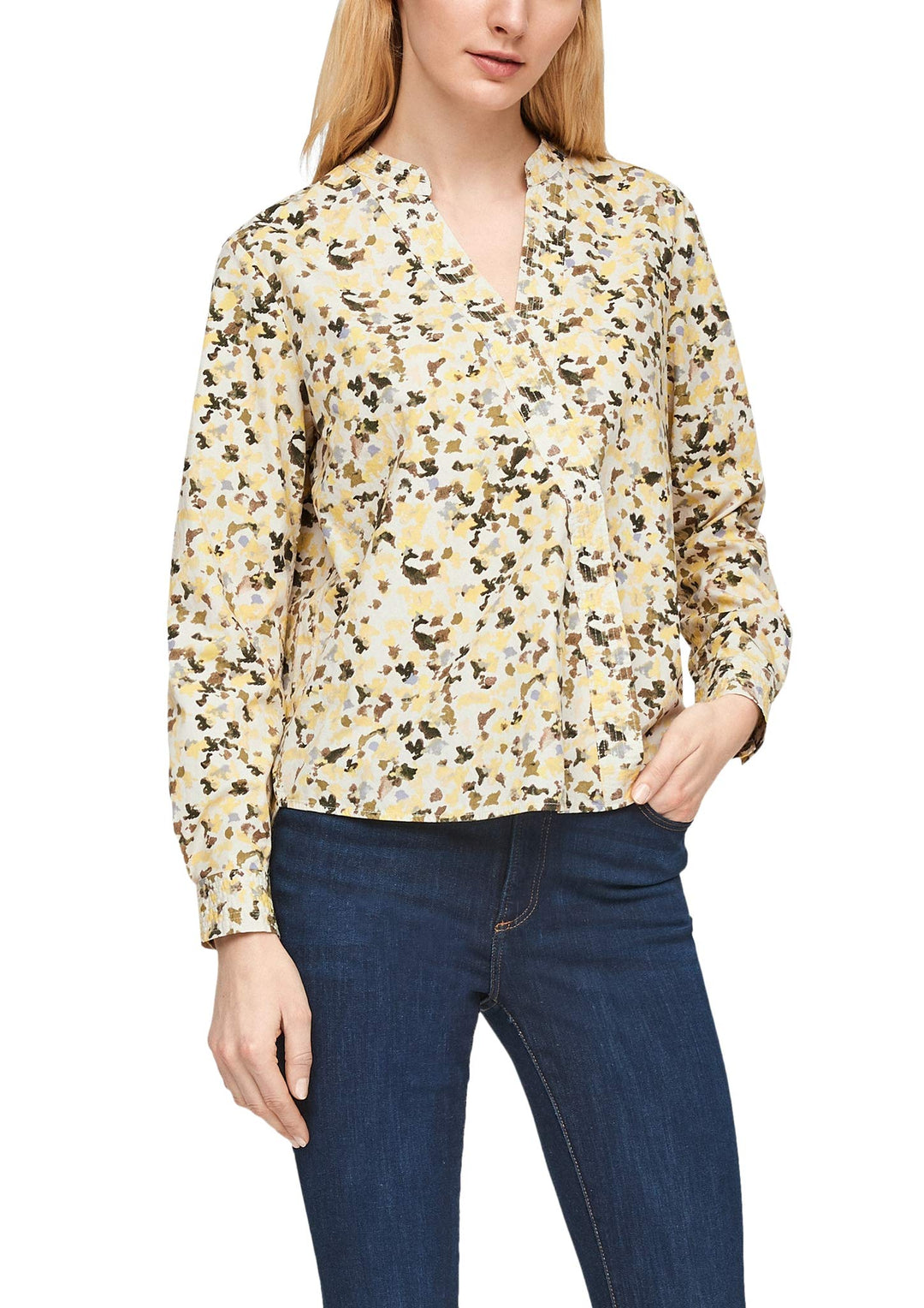 s.Oliver Damen Bluse XS Off-white All Over, XS Off-white All Over