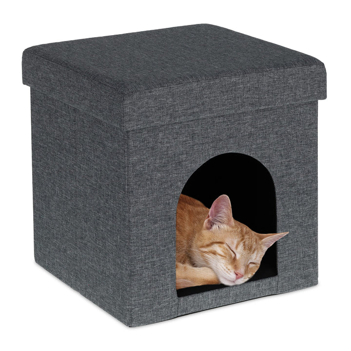 Relaxdays Katzenhöhle, Rückzugsort für Katzen und kleine Hunde, Indoor Tierversteck, H x B x T: 38,5