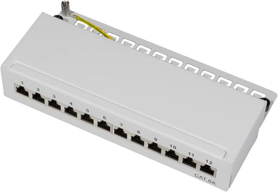 LogiLink Professional Cat.6A (500 MHz) Patchpanel - Verteilerfeld, Tisch/Wand/Desktop, STP (geschirm