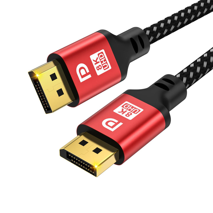 jojobnj 16K 10K 2.1 Displayport Cable, DP Cable 3 m (8K @ 60Hz, 4K @ 144Hz, 2K @ 240Hz,40Gbit) for L
