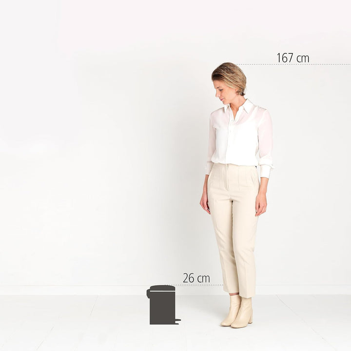 Brabantia 113222 Treteimer mit Inneneimer aus Kunststoff, stahl, Matt Stahl, 3 Liter 3 Liter Matt St