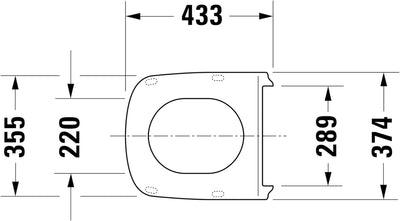 Duravit WC-Sitz DuraStyle Toilettendeckel mit Absenkautomatik, Klodeckel aus Urea-Duroplast, mit Ede