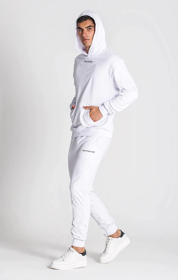 Gianni Kavanagh Herren White Essential Micro Hoodie Kapuzenpulli, White,