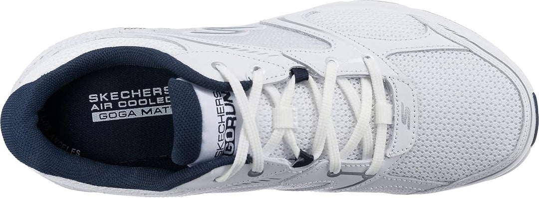 Skechers Go Run Consistent Specie Herren Sneaker 41 EU White And Navy Leather Textile, 41 EU White A