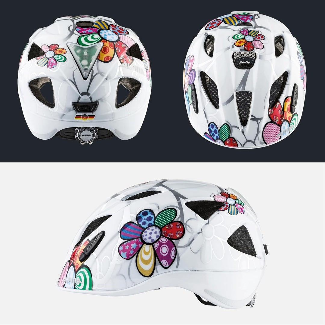 ALPINA XIMO FLASH - Beleuchteter, Reflektierender, Leichter & Anpassbarer LED Fahrradhelm Für Kinder