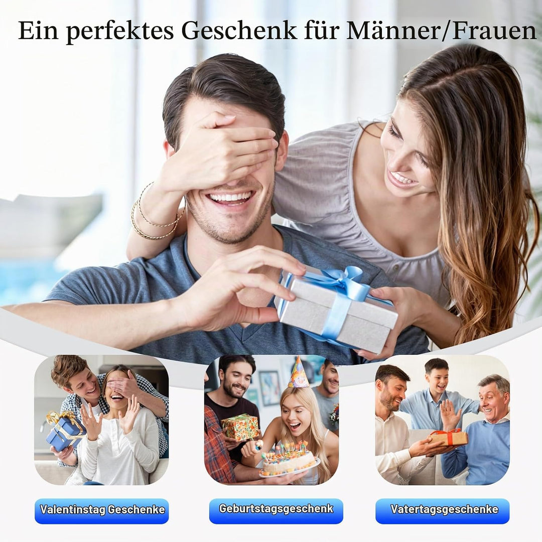 Bluetooth Lautscher, Mama, 4-in-1 Musikbox Bluetooth mit 7 LED-Farben und Handyhalterung, Lange Akku